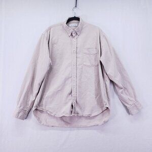 The Frankie Shop Mens Long Sleeve Button Down Shirt Size M Neutral Beige